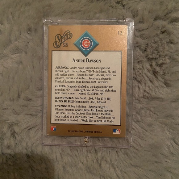 Andre Dawson Autographed Card (MISC10) - Picture 2 of 2